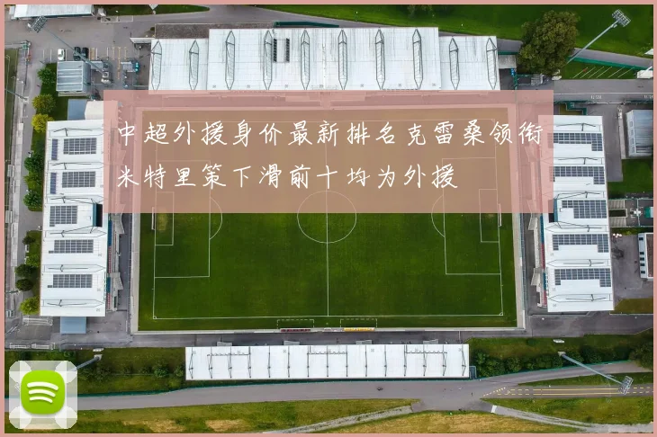 中超外援身价最新排名克雷桑领衔米特里策下滑前十均为外援